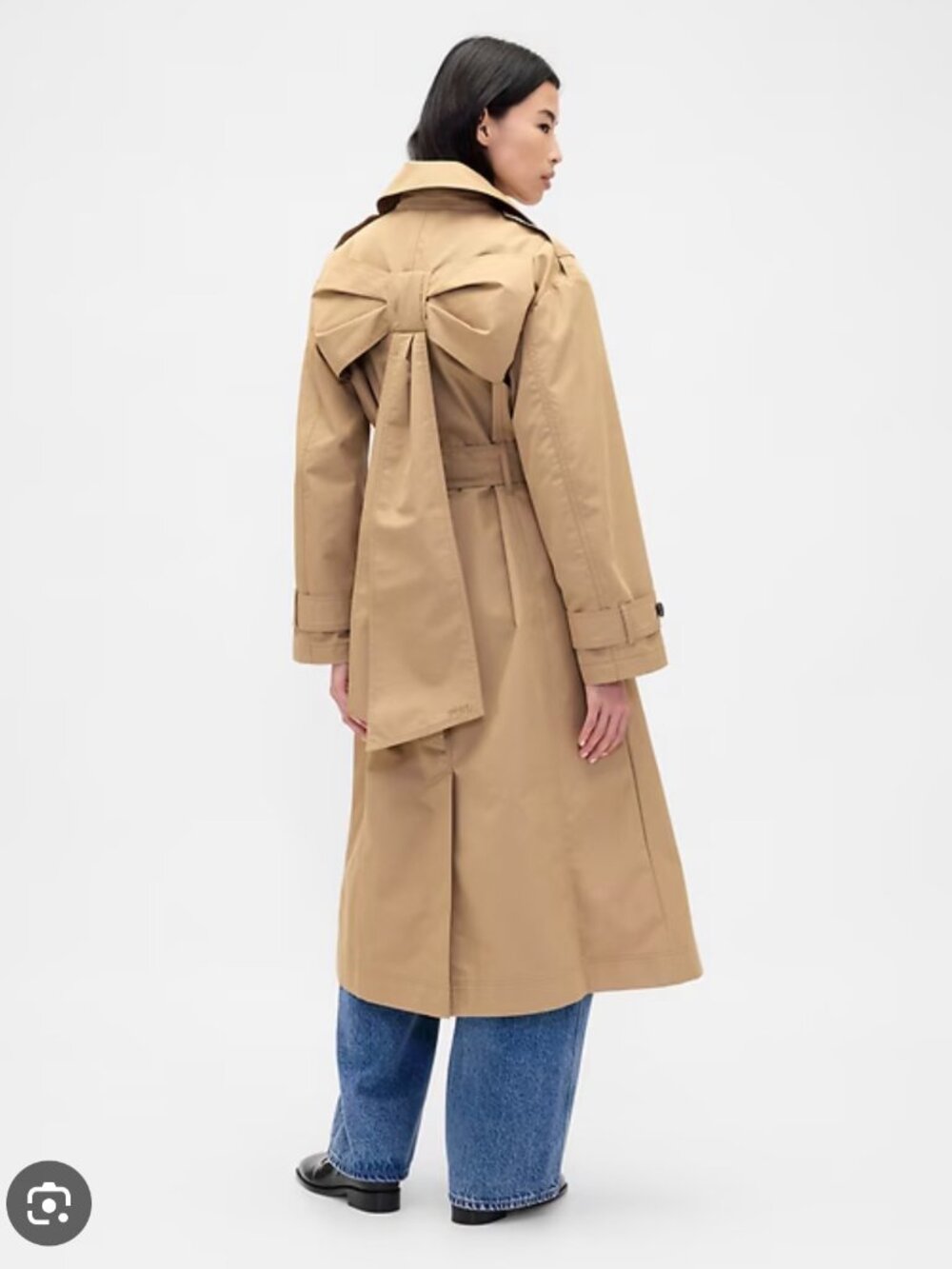Gap × Sandy Liang Bow-Back Trench Coat